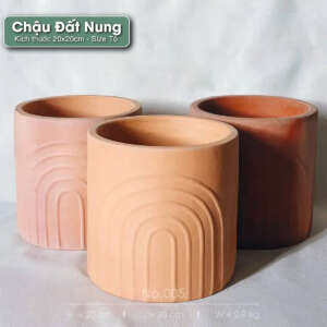 chậu đất nung, chậu đất nung 20x20cm