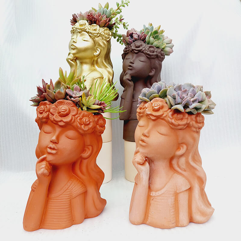 chau-dat-nung-hinh-co-gai chậu đất nung hình cô gái