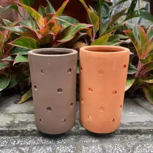 chậu đất nung trụ cao